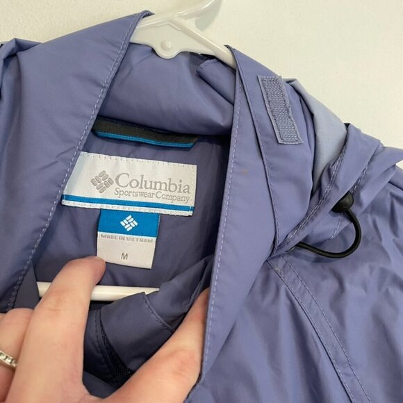 COLUMBIA Switchback II Jacket Solid Periwinkle Purple Blue Windbreaker Active M - Picture 4 of 16